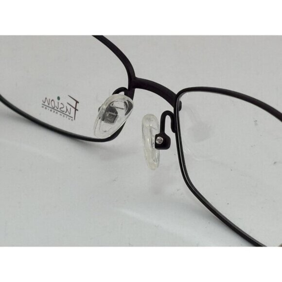 Fusion - 52-16-135 F144 C2 Brown Triangle Rectangle Glasses Frames - Picture 6 of 9